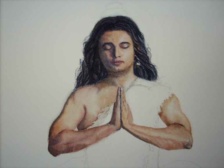 more work on the hands - step d