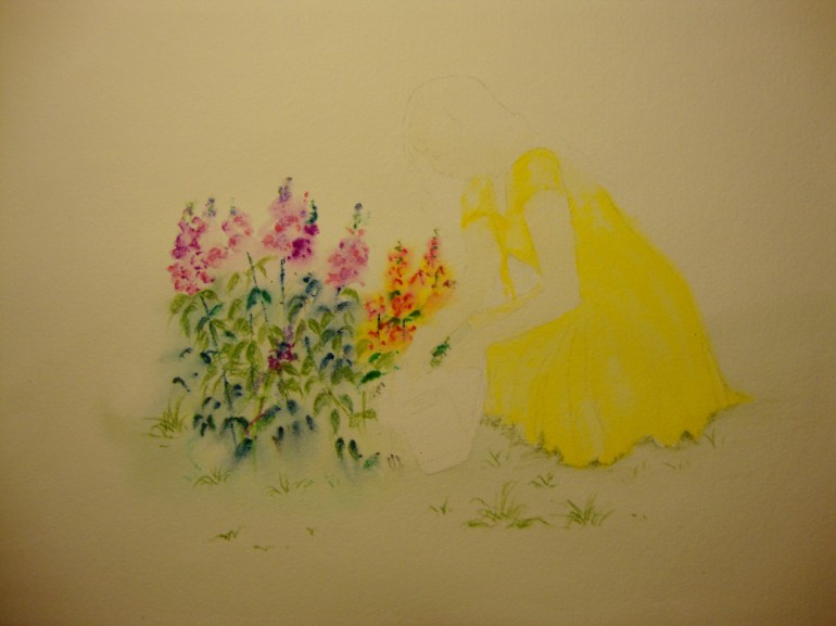 girl - gardening step 1 girl gardening