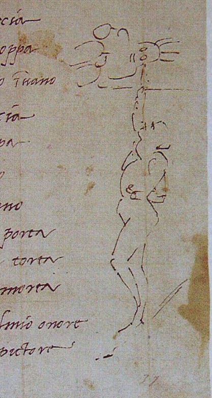 Michelangelo's illustration to his sonnet