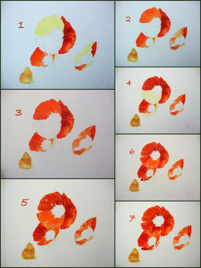 painting creases - steps