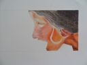 Colored pencil portrait drawing - stage 3