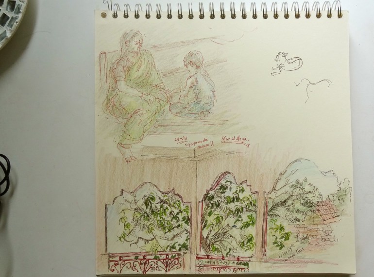 Sketchbook page - India