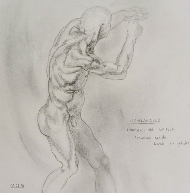 Michelangelo - a male nude study