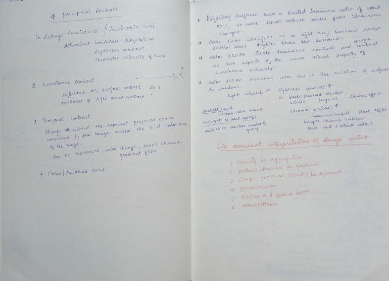 sketchbook page - color vision