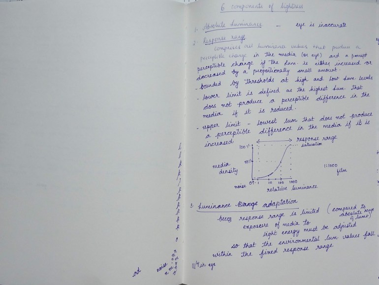 sketchbook page - color vision