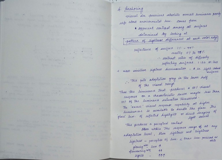 sketchbook page - color vision