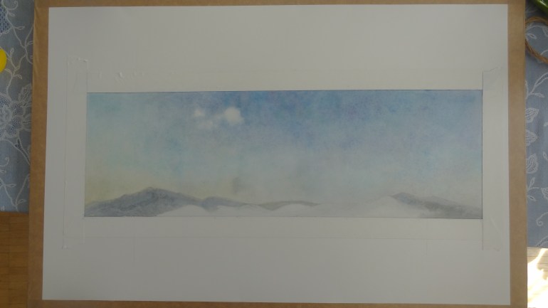 laying in the mountains