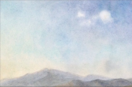 Detail of skyscape painting 