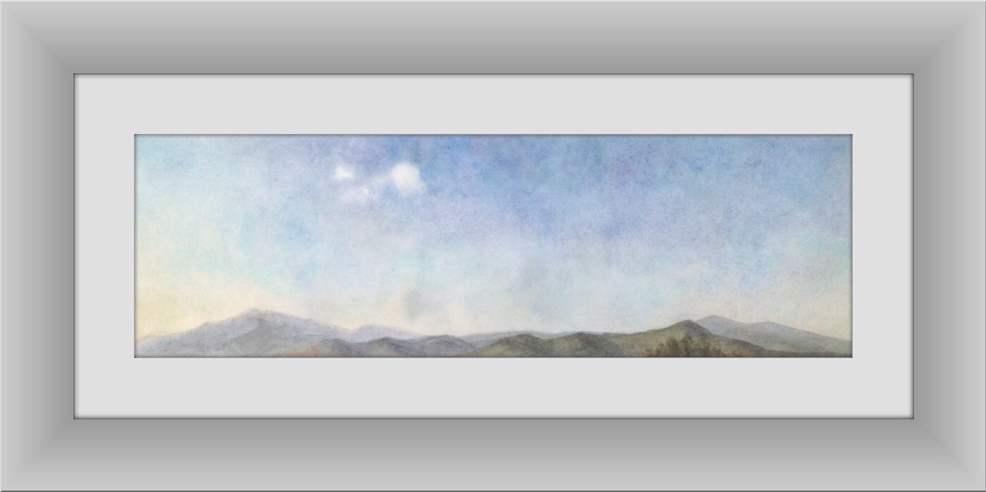 Landscape painting in watercolors