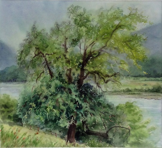 landscape painting in watercolor