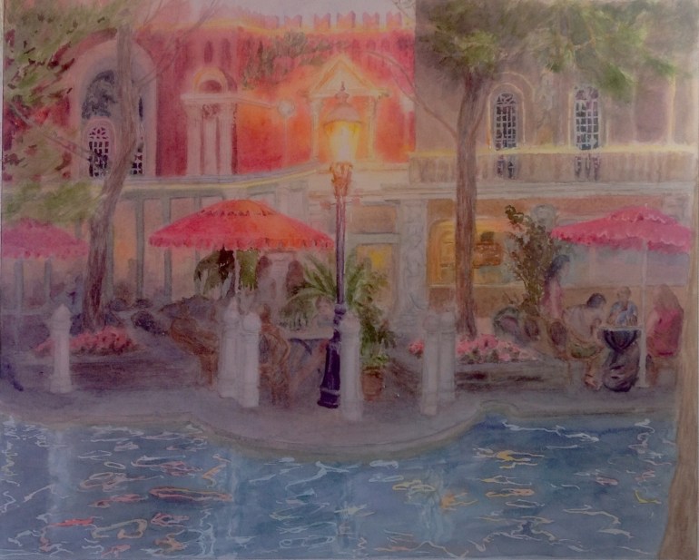 Cafè street scene painting