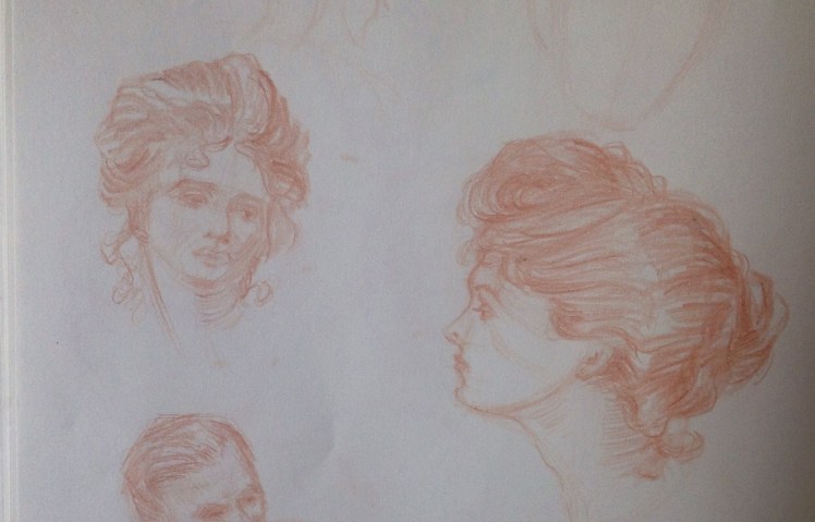 Head studies from Charles Dana Gibson