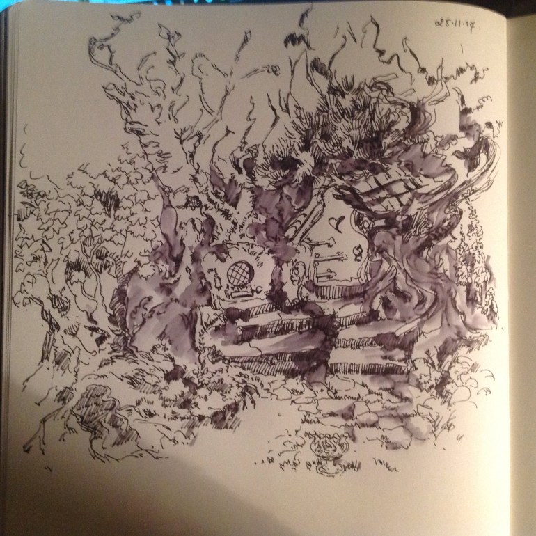 Fairy house illustration Fairy house illustration