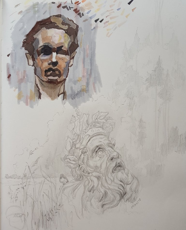 Head drawing sketches