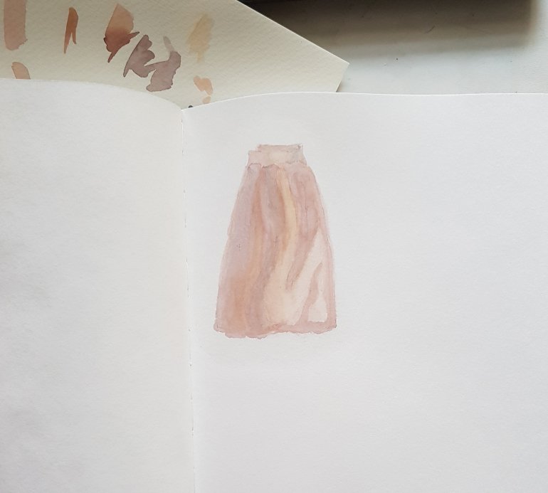 Fashion illustration - tulle skirt step 1