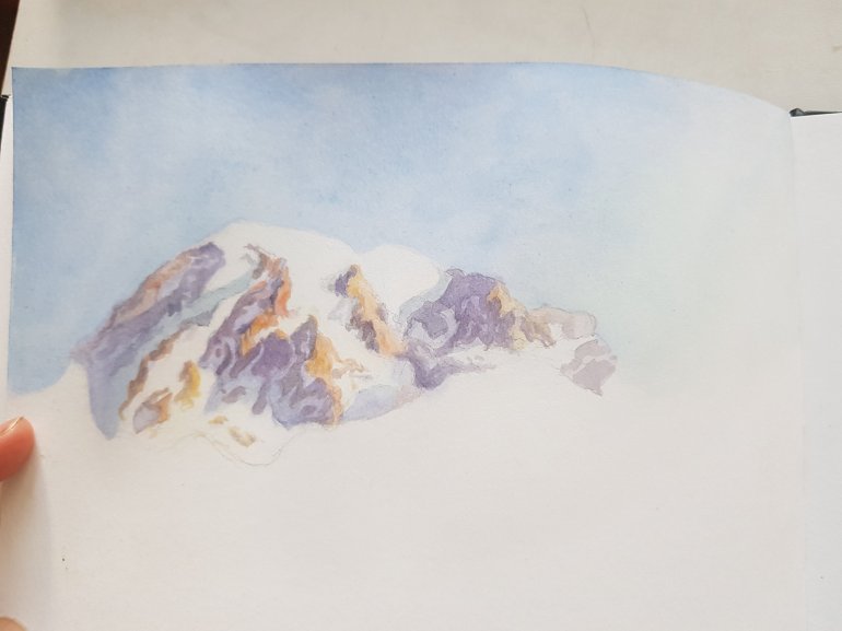 Distant mountains in morning sun Distant mountains in morning sun