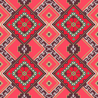 Sheeny red diamonds Main design