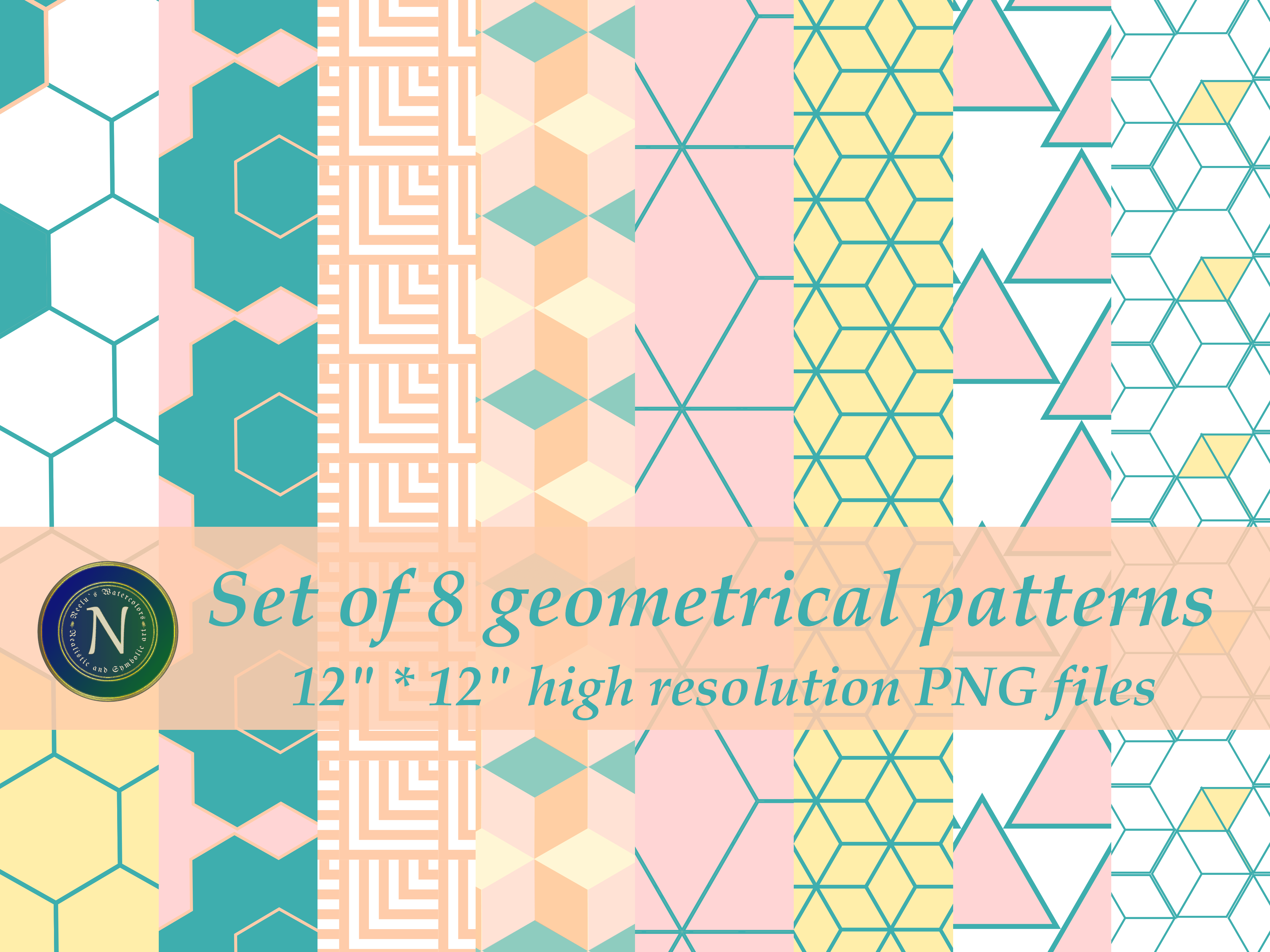 Geometric  surface patterns, digital paper
