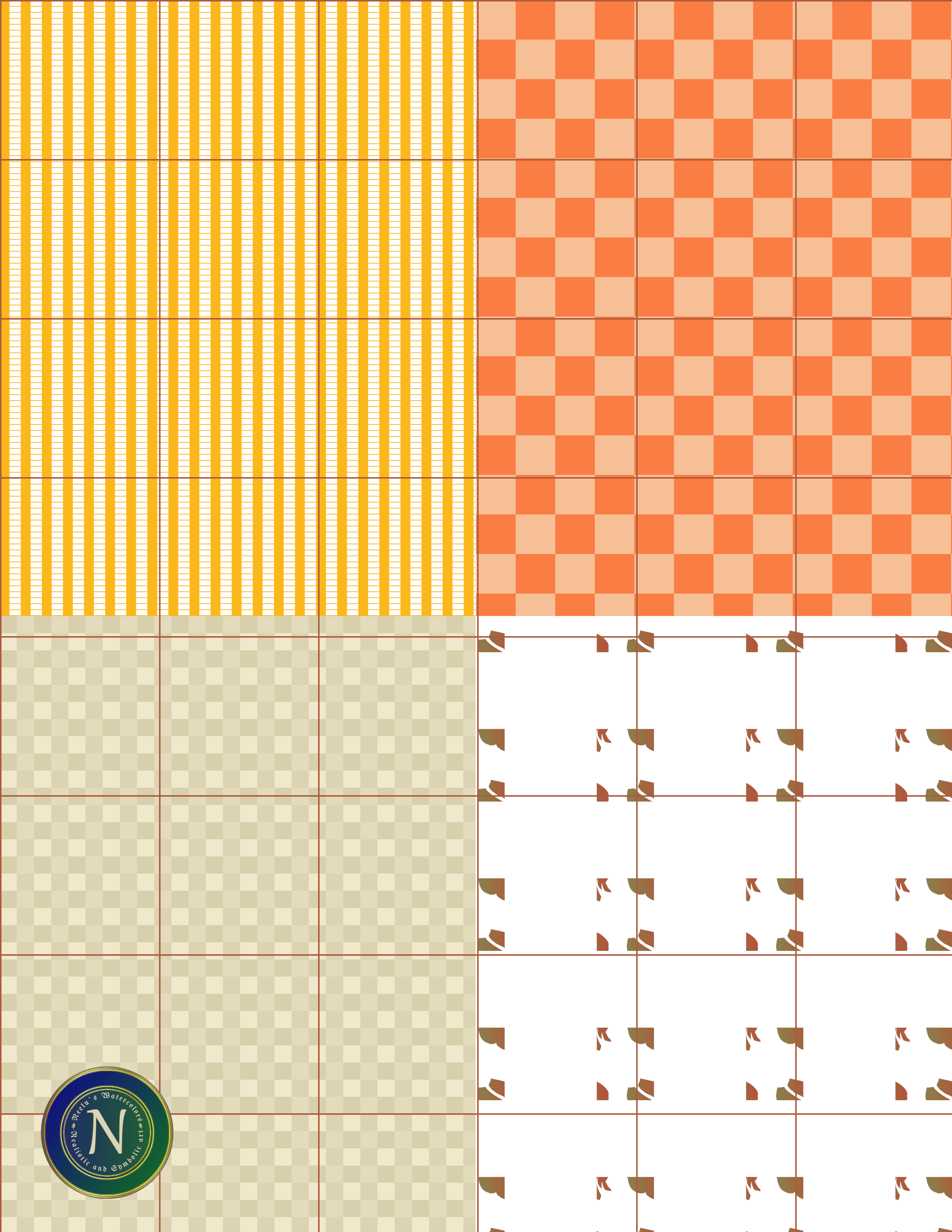 collage paper,  craft paper , rose bud design, chequered pattern ,  digital downloads
