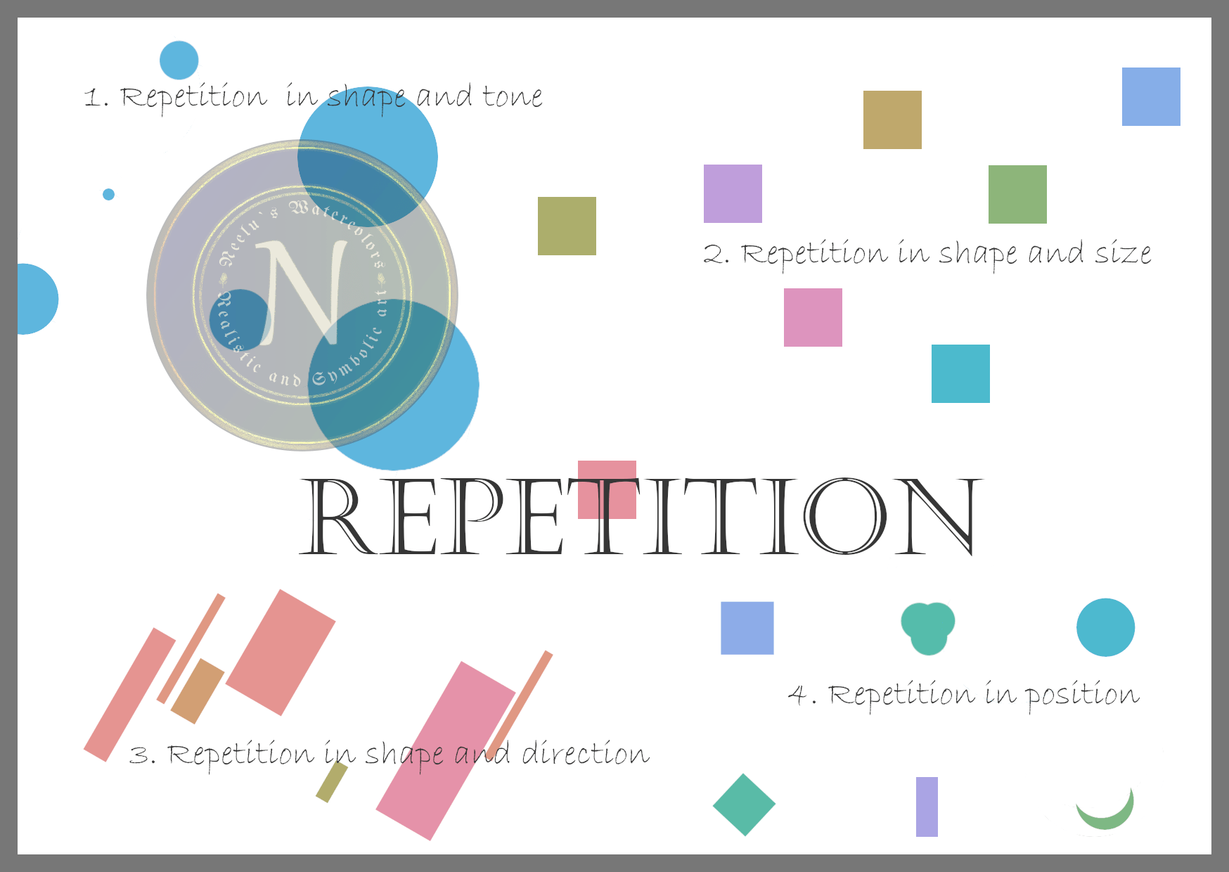 Art reference card - design principle - repetition