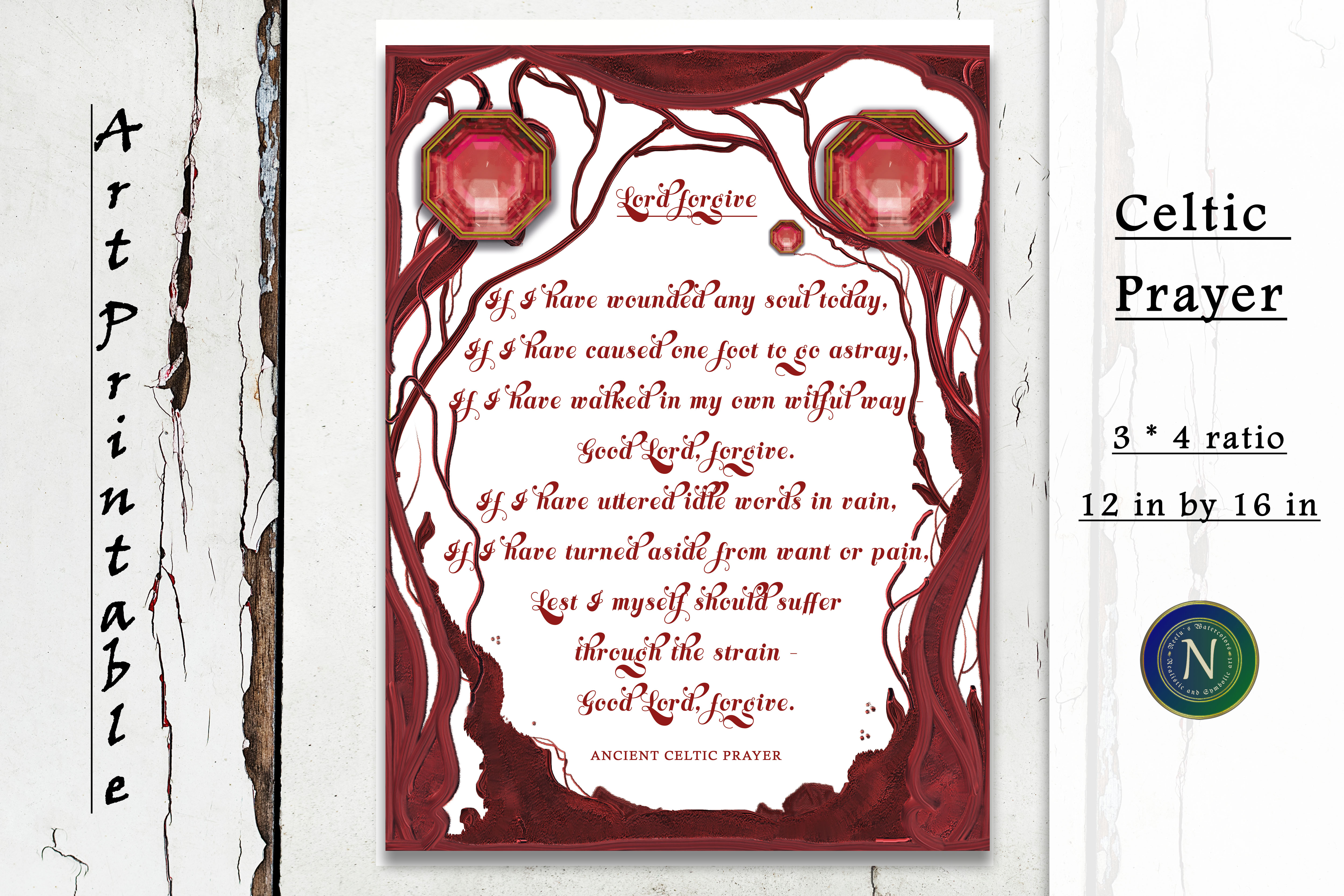 Old Irish prayer home decor | 12" * 16" Typography image file |Art printable | Prayer typo instant download | Personal use