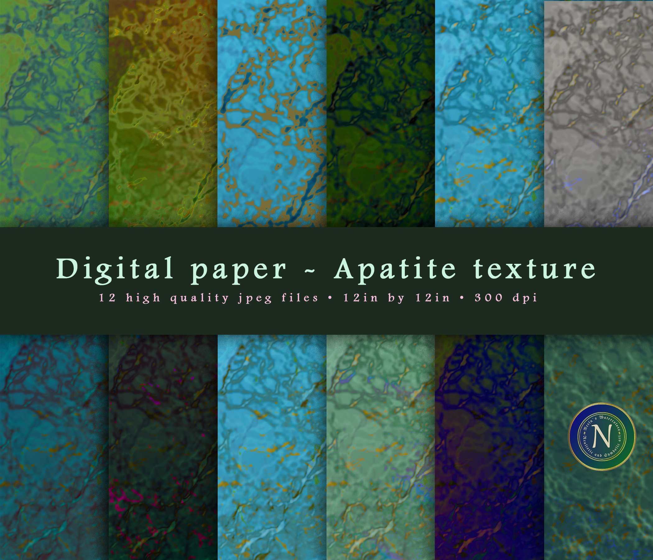 Digital paper ~ Apatite stone texture |Scrapbooking, Digital backgrounds, greeting cards,invites| 12 in by 12in| Personal and commercial Use