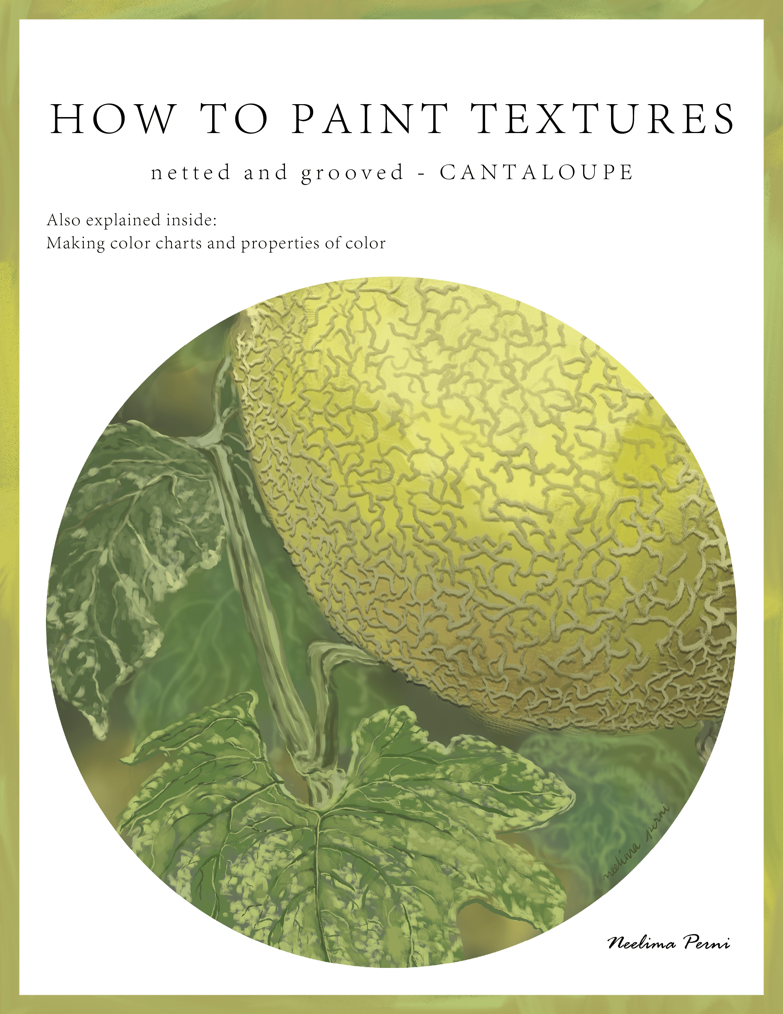 How to paint textures - cantaloupe
