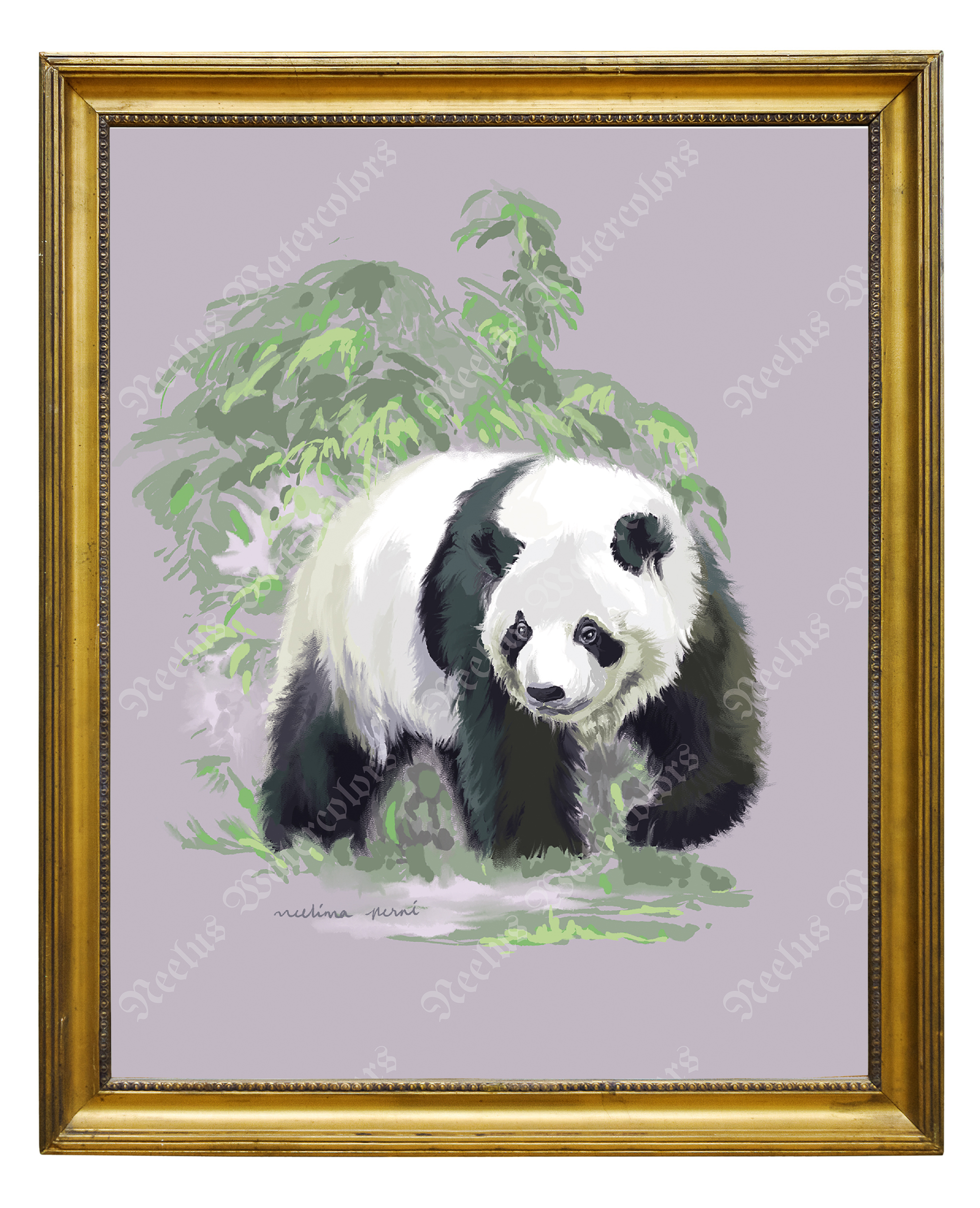 Panda bear - wildlife painting