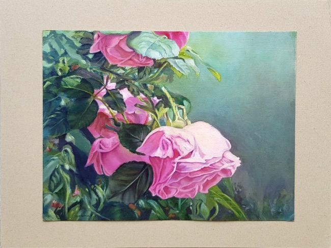Provence roses - Oil painting
