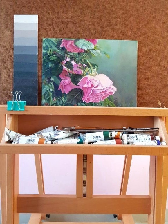 Provence roses - Oil painting